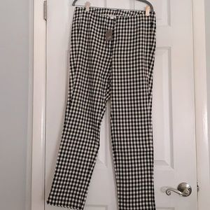 J Jill Brand new in bag Barley/Black checkered pants